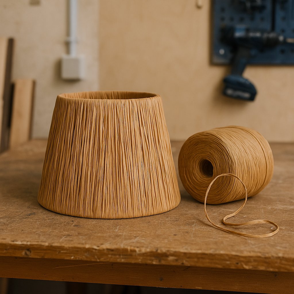 Abat-jours em Ráffia da LAMS Woodcrafts